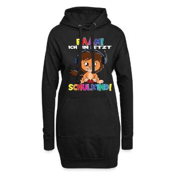 Bääm! Ich Bin Jetzt Schulkind Einschulung - Hoodie-Kleid - Schwarz - Vorne