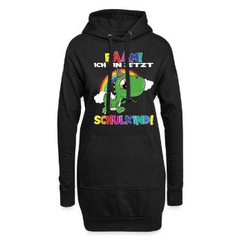 Bääm! Ich Bin Jetzt Schulkind Einschulung - Hoodie-Kleid - Schwarz - Vorne