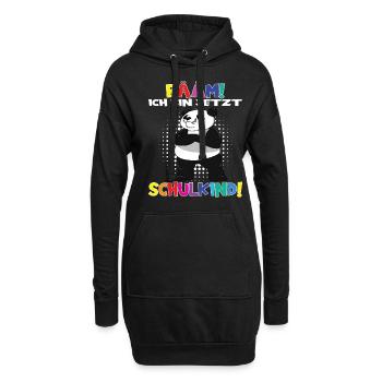 Bääm! Ich Bin Jetzt Schulkind Einschulung - Hoodie-Kleid - Schwarz - Vorne