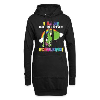 Bääm! Ich Bin Jetzt Schulkind Einschulung - Hoodie-Kleid - Schwarz - Vorne