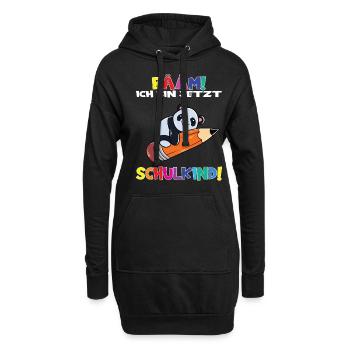 Bääm! Ich Bin Jetzt Schulkind Einschulung - Hoodie-Kleid - Schwarz - Vorne
