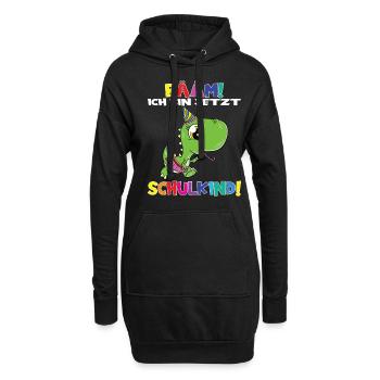 Bääm! Ich Bin Jetzt Schulkind Einschulung - Hoodie-Kleid - Schwarz - Vorne
