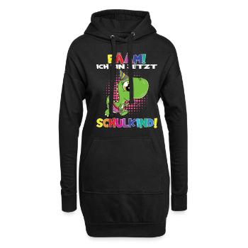 Bääm! Ich Bin Jetzt Schulkind Einschulung - Hoodie-Kleid - Schwarz - Vorne