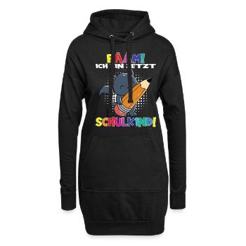 Bääm! Ich Bin Jetzt Schulkind Einschulung - Hoodie-Kleid - Schwarz - Vorne
