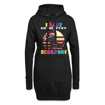 Bääm! Ich Bin Jetzt Schulkind Einschulung - Hoodie-Kleid - Schwarz - Vorne