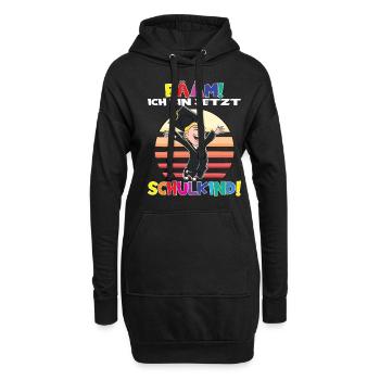Bääm! Ich Bin Jetzt Schulkind Einschulung - Hoodie-Kleid - Schwarz - Vorne