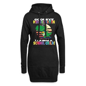 Au revoir la maternelle Je suis un écolier maintenant! - Sweat-shirt à capuche long Femme - noir - Devant