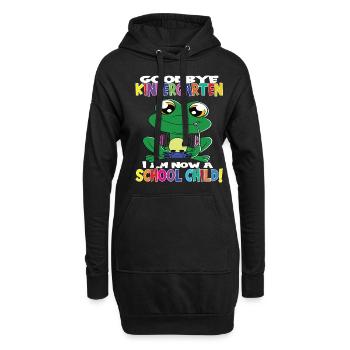 Au revoir la maternelle, je suis un écolier maintenant ! - Sweat-shirt à capuche long Femme - noir - Devant
