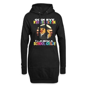Au revoir la maternelle, je suis un écolier maintenant ! - Sweat-shirt à capuche long Femme - noir - Devant