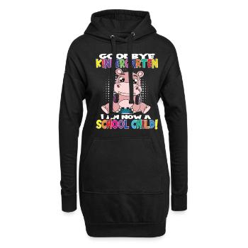 Goodbye Kindergarten I Am A Schoolchild Now! - Hoodie-Kleid - Schwarz - Vorne