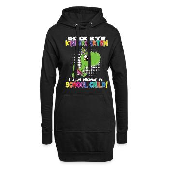 Au revoir la maternelle, je suis un écolier maintenant ! - Sweat-shirt à capuche long Femme - noir - Devant