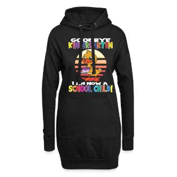 Au revoir la maternelle Je suis un écolier maintenant! - Sweat-shirt à capuche long Femme - noir - Devant