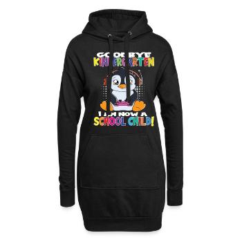 Au revoir la maternelle Je suis un écolier maintenant! - Sweat-shirt à capuche long Femme - noir - Devant