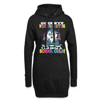 Au revoir la maternelle Je suis un écolier maintenant! - Sweat-shirt à capuche long Femme - noir - Devant