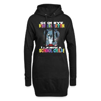Au revoir la maternelle Je suis un écolier maintenant! - Sweat-shirt à capuche long Femme - noir - Devant