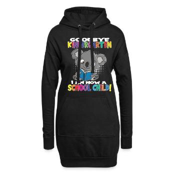 Goodbye Kindergarten I Am A Schoolchild Now! - Hoodie-Kleid - Schwarz - Vorne