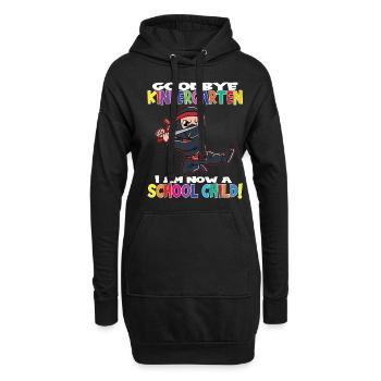 Au revoir la maternelle Je suis un écolier maintenant! - Sweat-shirt à capuche long Femme - noir - Devant
