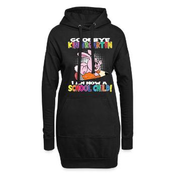 Au revoir la maternelle Je suis un écolier maintenant! - Sweat-shirt à capuche long Femme - noir - Devant