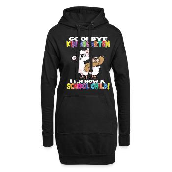Goodbye Kindergarten I Am A Schoolchild Now! - Hoodie-Kleid - Schwarz - Vorne