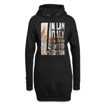 Mailand Milan Italien Stadt Skyline Urlaub Liebe - Hoodie-Kleid - Schwarz - Vorne