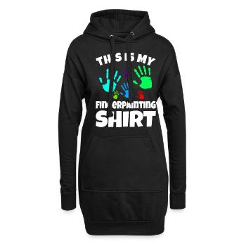 C’est ma chemise de peinture au doigt - Sweat-shirt à capuche long Femme - noir - Devant