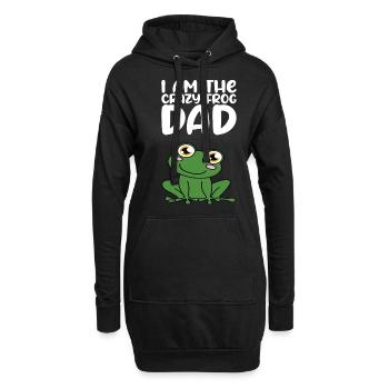 Je suis le père de la grenouille folle - Sweat-shirt à capuche long Femme - noir - Devant