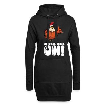 Mode Poulet activé - Sweat-shirt à capuche long Femme - noir - Devant
