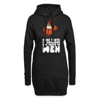 Good Taste In Chickens Bad Taste In Men - Hoodie-Kleid - Schwarz - Vorne