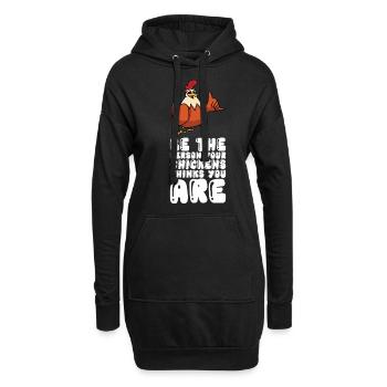 Soyez la personne que vos poulets pensent que vous êtes - Sweat-shirt à capuche long Femme - noir - Devant