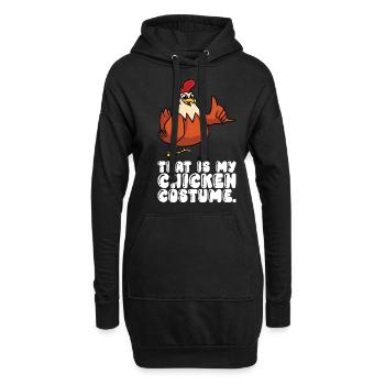 C’est mon costume de poulet - Sweat-shirt à capuche long Femme - noir - Devant