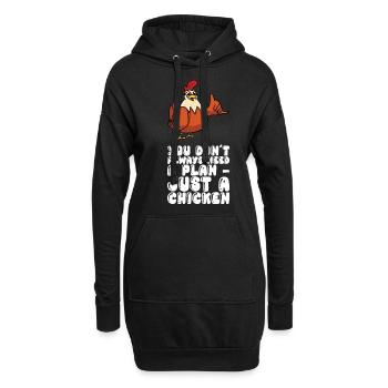 Vous n’avez pas toujours besoin d’un plan, juste d’un poulet - Sweat-shirt à capuche long Femme - noir - Devant