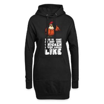 Voici à quoi ressemble un vrai amateur de poulet - Sweat-shirt à capuche long Femme - noir - Devant