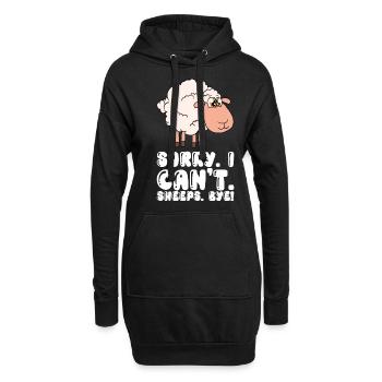 Sorry, I Can't Shear Bye - Hoodie Dress - black - Front