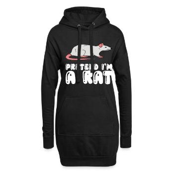 Faire semblant d’être un rat - Sweat-shirt à capuche long Femme - noir - Devant