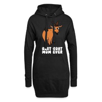 Meilleure mère chèvre de tous les temps - Sweat-shirt à capuche long Femme - noir - Devant