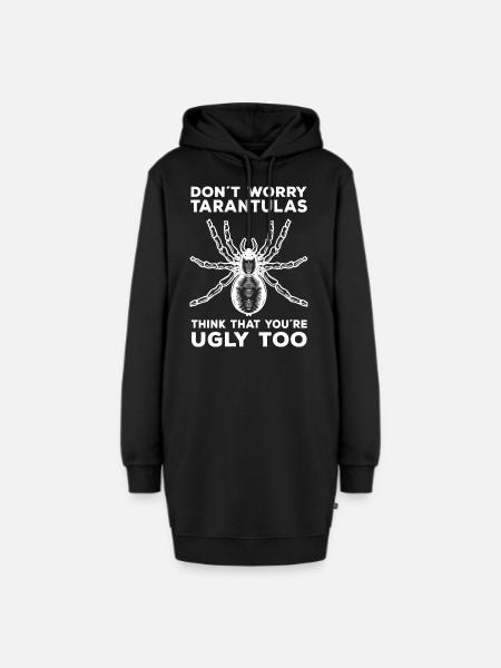 Tarantula Haustier | Vogelspinnen Spinne Geschenke - Hoodie-Kleid - Schwarz