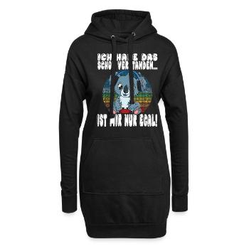 Ich Habe Das Schon Verstanden Ist Mir Nur Egal - Hoodie-Kleid - Schwarz - Vorne