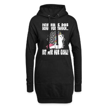 Ich Habe Das Schon Verstanden Ist Mir Nur Egal - Hoodie-Kleid - Schwarz - Vorne