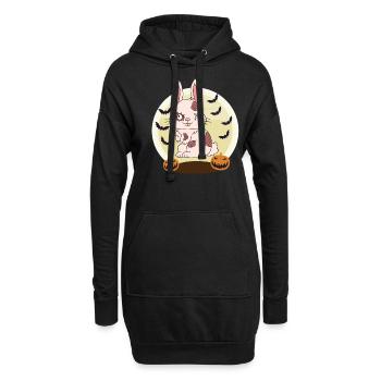 Halloween Zombie Animaux Halloween Lapin - Sweat-shirt à capuche long Femme - noir - Devant