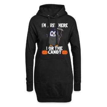 Halloween I'm Just Here For The Candy - Hoodie-Kleid - Schwarz - Vorne