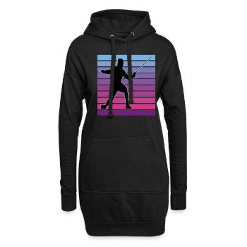 Escrime Escrime Escrime sportive - Sweat-shirt à capuche long Femme - noir - Devant