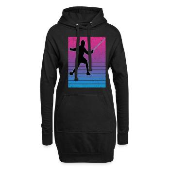 Escrime Escrime Escrime sportive - Sweat-shirt à capuche long Femme - noir - Devant