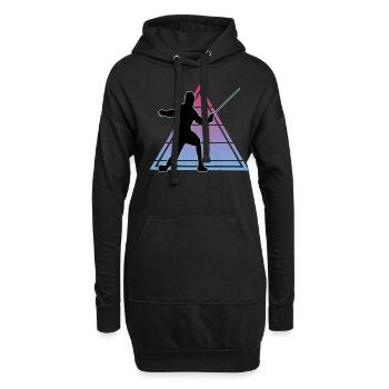 Escrime Escrime Escrime sportive - Sweat-shirt à capuche long Femme - noir - Devant