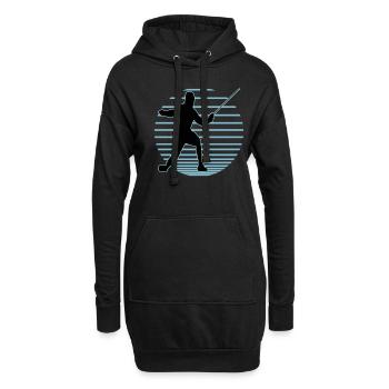 Escrime Escrime Escrime sportive - Sweat-shirt à capuche long Femme - noir - Devant