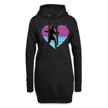 Escrime Escrime Escrime sportive - Sweat-shirt à capuche long Femme - noir - Devant