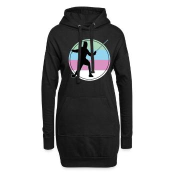 Escrime Escrime Escrime sportive - Sweat-shirt à capuche long Femme - noir - Devant