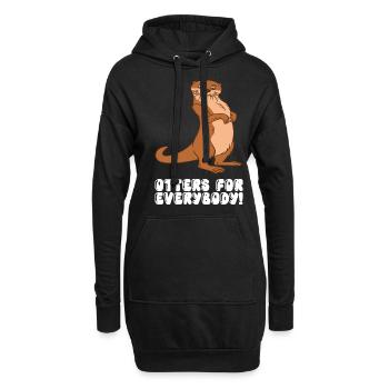 Niedliche Otter-Wortspiele Und Otter-Witze - Hoodie-Kleid - Schwarz - Vorne