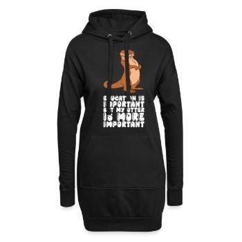 Niedliche Otter-Wortspiele Und Otter-Witze - Hoodie-Kleid - Schwarz - Vorne