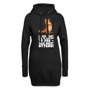 Niedliche Otter-Wortspiele Und Otter-Witze - Hoodie-Kleid - Schwarz - Vorne