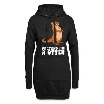 Niedliche Otter-Wortspiele Und Otter-Witze - Hoodie-Kleid - Schwarz - Vorne